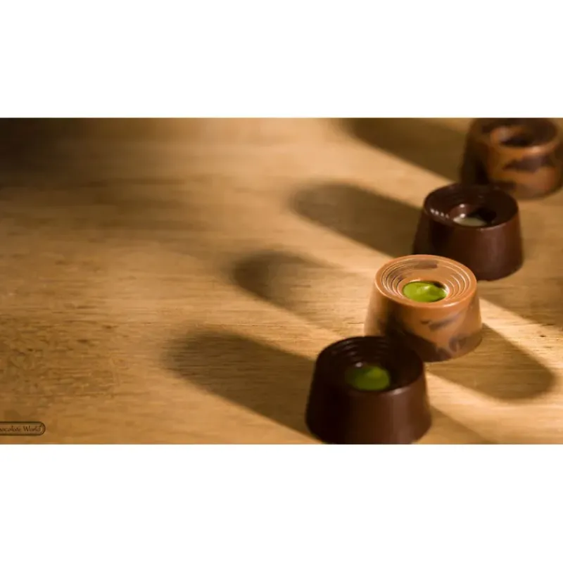 Moules À Chocolat*CHOCOLATE WORLD Moule Chocolat Cylindre avec Gravures 31 mm (x21)