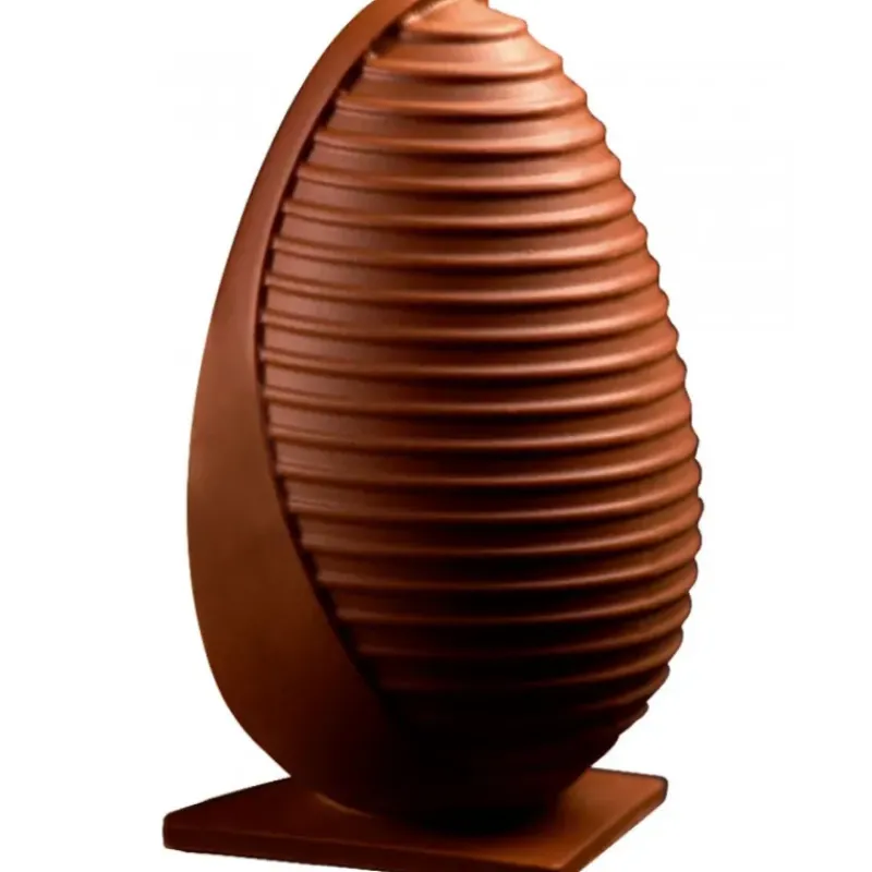 Moules À Chocolat*PAVONI Moule Chocolat Oeuf Stripe Ø 13 x H 20 cm (x2)