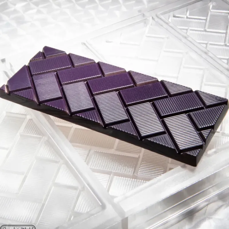 Moules À Chocolat*CHOCOLATE WORLD Moule Chocolat Tablette Rectangles Obliques (x4)