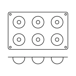 Moule Silicone*SILIKOMART Moule demi sphère bout enfoncé silicone souple pro
