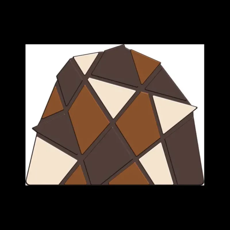 Moules À Chocolat*CUISINEADDICT Moule Embout de Bûche 9006 Triangles 9,5 x 7,5 cm (x6)