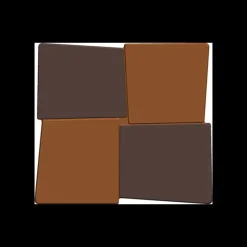 Moules À Chocolat*CUISINEADDICT Moule Embout de Bûche Carré 9005 Damier 8,8 x 8 cm (x6)