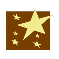 Moules À Chocolat|Moules À Gâteaux*MALLARD FERRIERE Moule Embout de bûche Carré Etoiles 85 x 74 mm Mallard Ferrière