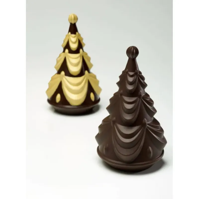 Moules À Chocolat*PAVONI Moule Sapin Drapé Ø 12 x 20 cm (x2)