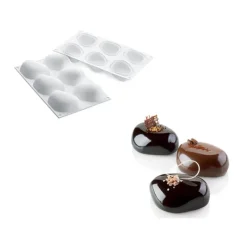 Moule Silicone*SILIKOMART Moule Silicone 6 Galets 8,7 x 6,3 cm 110ml Professional