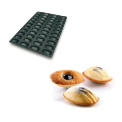 Moule Silicone|Moules À Gâteaux*SILIKOMART Moule Silicone 44 Madeleines 7,7 x 4,4 x 1,8 cm 32ml Professional