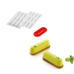 Moule Silicone*SILIKOMART Moule Silicone 12 Mini Eclairs Caroline 83 x 23 x h21 mm 30ml Professional