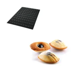 Moule Silicone|Moules À Gâteaux*SILIKOMART Moule Silicone 100 Mini Madeleines 4,5 x 2,6 x 1,2 cm 12ml Professional