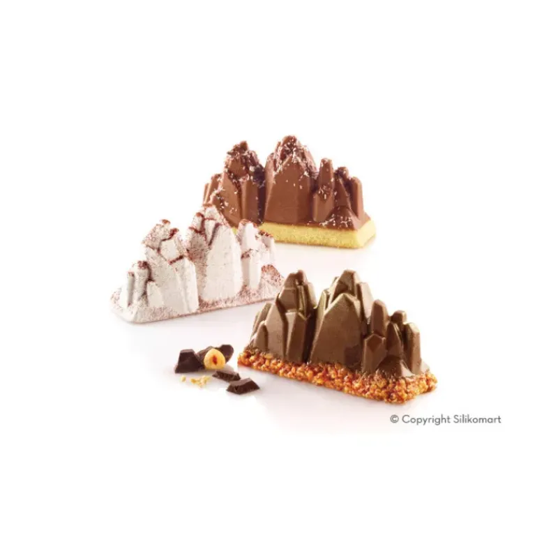 Moule Silicone|Moules À Gâteaux*SILIKOMART Moule Silicone 6 Montagnes Tre Cime 120 ml Professional