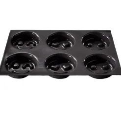 Moule Anti-adhésif|Moule Silicone*FLEXIPAN DEMARLE Moule Silicone 6 Smileys Ø 8 cm