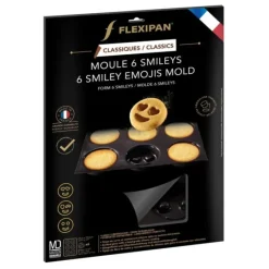 Moule Anti-adhésif|Moule Silicone*FLEXIPAN DEMARLE Moule Silicone 6 Smileys Ø 8 cm