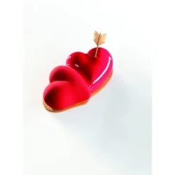 Moule Silicone|Moules À Gâteaux*PAVONI Moule Silicone Coeur Double 25 x 14 cm x H 6 cm