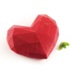 Moule Silicone*SILIKOMART Moule Silicone Coeur Origami 15x13,5 cm Professional