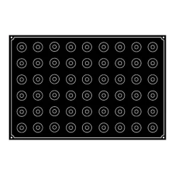 Moule Silicone*PAVOFLEX Moule Silicone Mini-Cylindre Ø 3,5 cm x H 3,5 cm (x54)