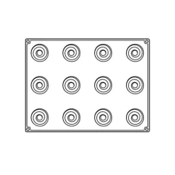 Moule Silicone|Moules À Gâteaux*PAVOFLEX Moule Silicone Over Ø 6,5 cm x H 5 cm (x12)