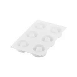 Moule Silicone|Moules À Gâteaux*SILIKOMART Moule Silicone Savarin Oblio Ø 7,5 cm x H 3 cm (x6) Professional