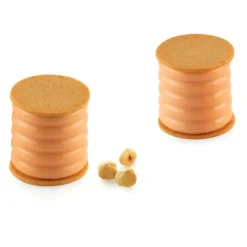 Emporte Pièce - Découpoir Pâtisserie|Moule Silicone*SILIKOMART Moule Silicone Sweet Layers avec Emporte-Pièce Ø 5,5 x H 5,5 cm (x8)