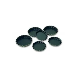 Moule Anti-adhésif|Moules À Gâteaux*MATFER Moule Tartelette Cannelée Exopan Ø10cm H.1.8cm (x12)