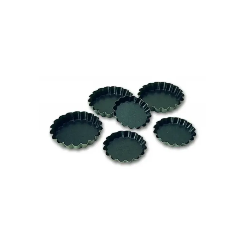 Moule Anti-adhésif|Moules À Gâteaux*MATFER Moule Tartelette Cannelée Exopan Ø8.5cm H.1.3cm (x12)