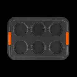 Moule Anti-adhésif|Moules À Gâteaux*LE CREUSET Moule Tartelettes Anti-Adhésif 6 Empreintes 38,7 x 26,9 cm