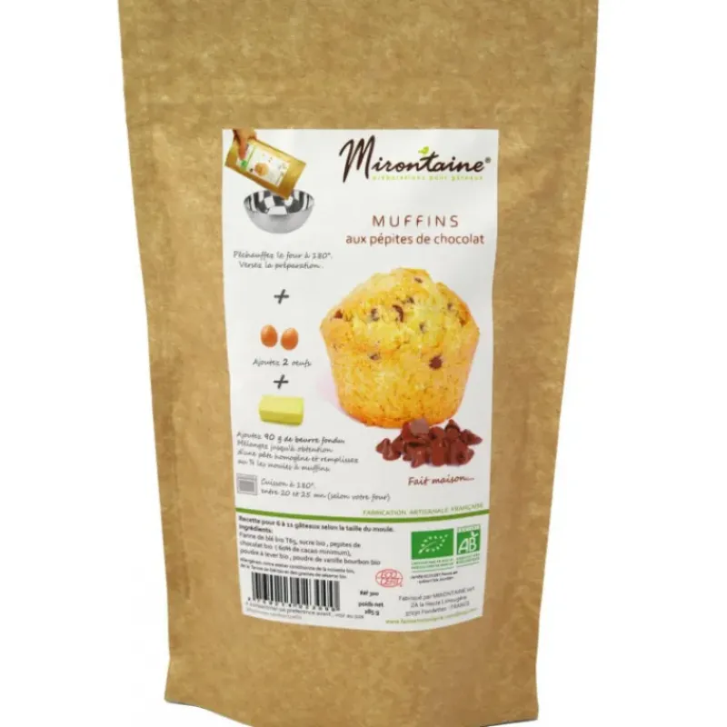 Produits Bio|Préparation Pâtisserie*MIRONTAINE Muffins BIO aux Pépites de Chocolat 286g