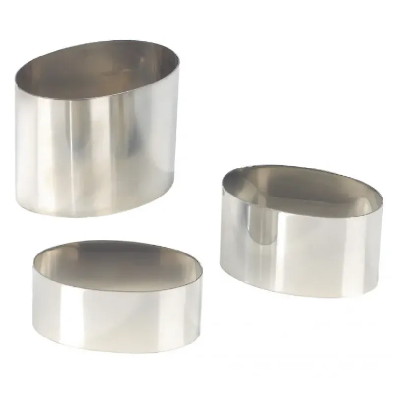 Cercle À Patisserie*MALLARD FERRIERE Nonnette Ovale Inox 8cm H4 cm