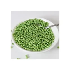 Décoration Comestible*FUNCAKES Perles de sucre Vert Métallique 80 g