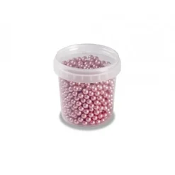 Décoration Comestible*PAVONI Perles en Sucre Rose Métallisé Ø 4 mm 120 g