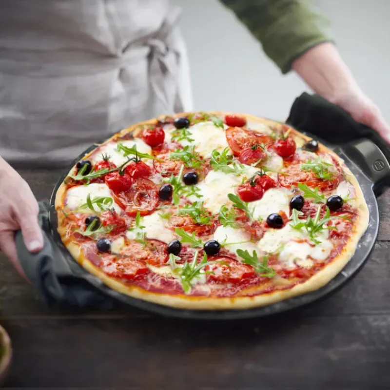 Plat De Cuisson*EMILE HENRY Pierre à Pizza Fusain 36 cm