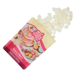 Décoration Comestible*FUNCAKES Pistoles Deco Melts Blanc Naturel 250g