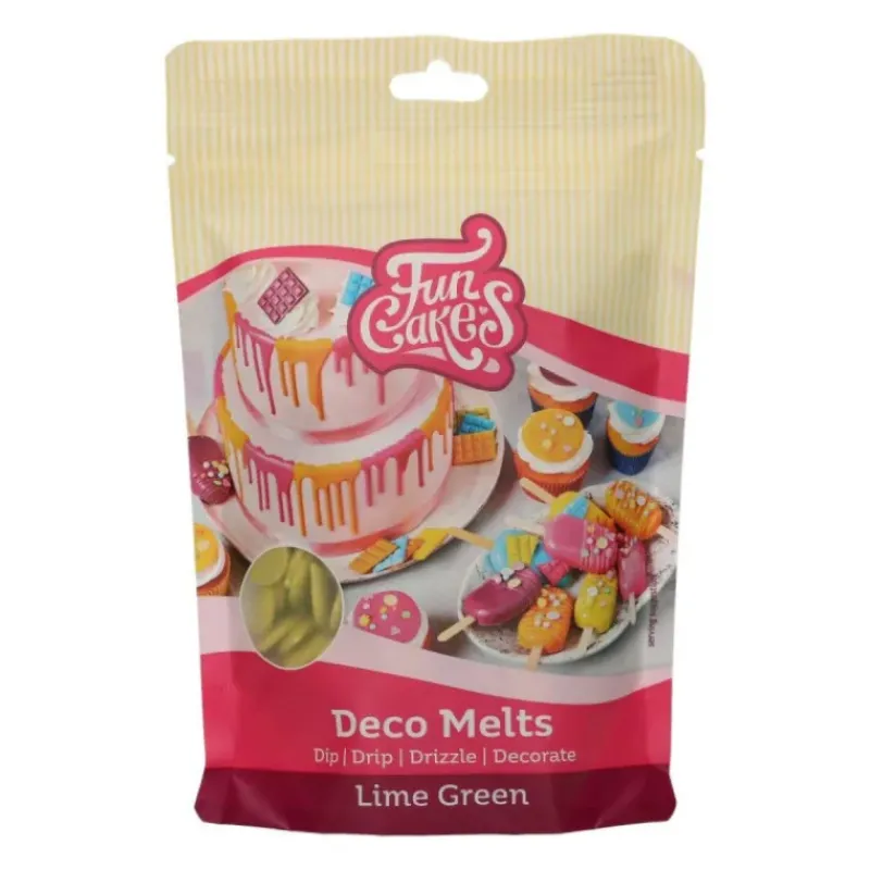 Décoration Comestible*FUNCAKES Pistoles Deco Melts Citron Vert 250g