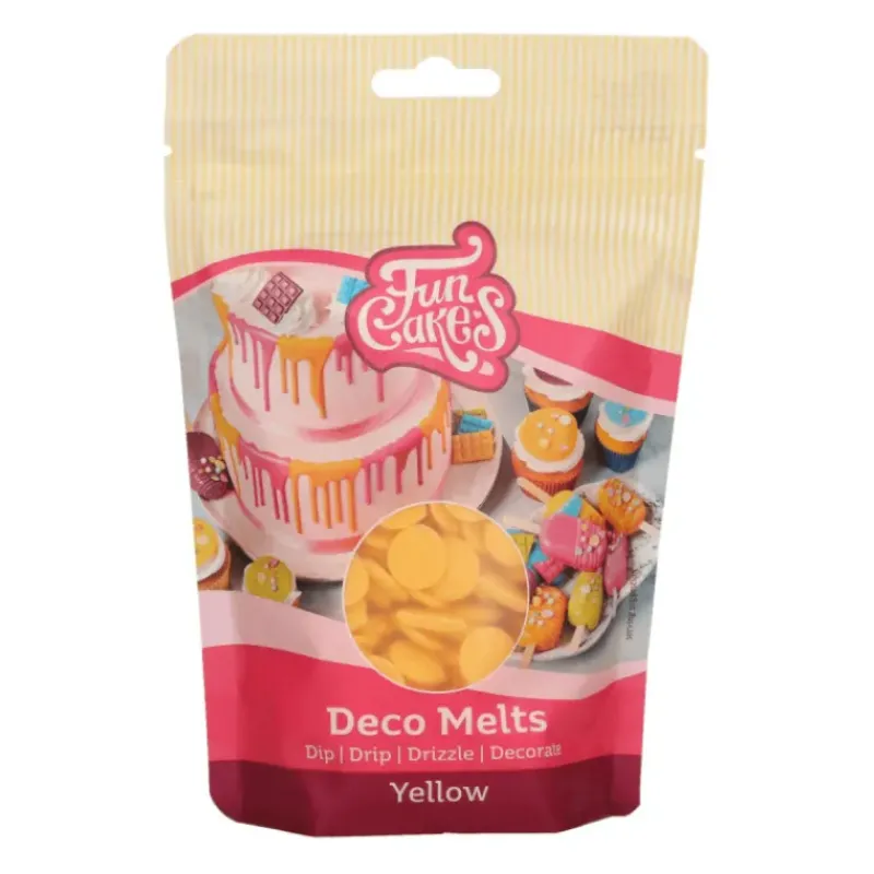 Décoration Comestible*FUNCAKES Pistoles Deco Melts Jaune 250 g