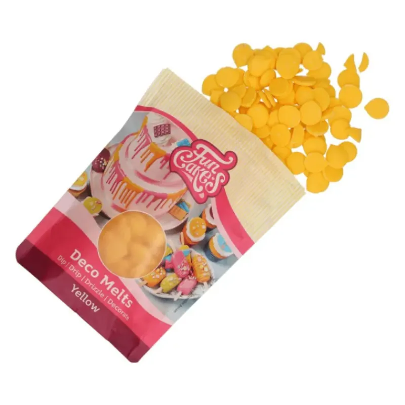 Décoration Comestible*FUNCAKES Pistoles Deco Melts Jaune 250 g