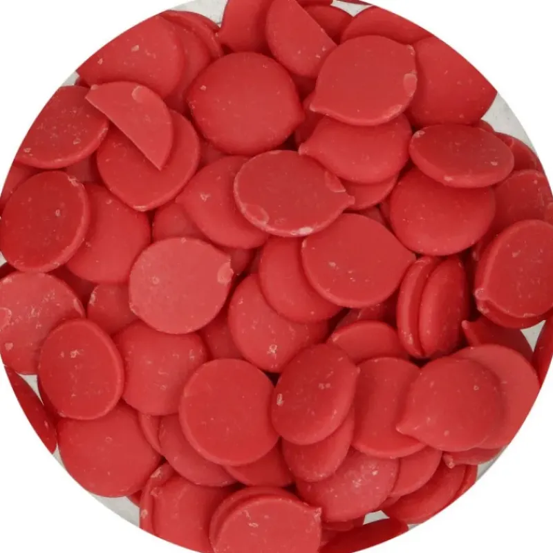 Décoration Comestible*FUNCAKES Pistoles Deco Melts Rouge 250g