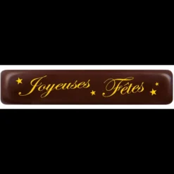 Décoration Comestible*FLORENSUC Plaque Chocolat Joyeuses Fêtes 7 x 1,5 cm (x132)