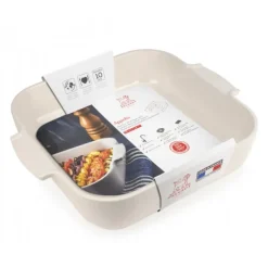 Plat De Cuisson*PEUGEOT Plat à Four Carré en Céramique Appolia 36 cm Ecru