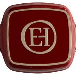 Plat De Cuisson*EMILE HENRY Plat à Four Carré en Céramique 28 x 24 cm Grand Cru