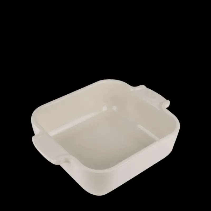 Plat De Cuisson*PEUGEOT Plat à Four Carré en Céramique Appolia 18 cm Ecru