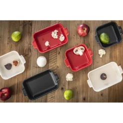 Plat De Cuisson*PEUGEOT Plat à Four Carré en Céramique Appolia 36 cm Ardoise