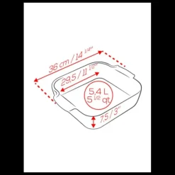 Plat De Cuisson*PEUGEOT Plat à Four Carré en Céramique Appolia 36 cm Jaune Safran