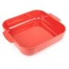 Plat De Cuisson*PEUGEOT Plat à Four Carré en Céramique Appolia 36 cm Rouge