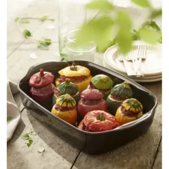 Plat De Cuisson*EMILE HENRY Plat à Four Rectangulaire en Céramique 36 x 22,5 cm Farine