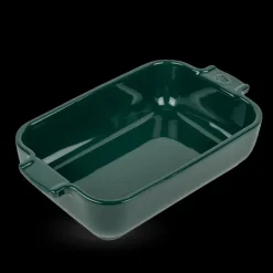 Plat De Cuisson*PEUGEOT Plat à Four Rectangulaire en Céramique Appolia 22 cm Vert Forêt