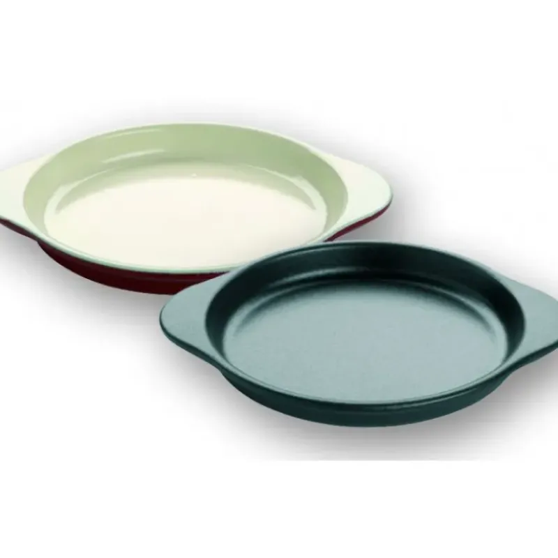 Moules À Gâteaux*MATFER Plat à Oeuf Rond Noir Ø 16 cm en Fonte émaillée