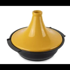 Tajines*PEUGEOT Plat à Tajine en Aluminium Revêtement Céramique 30 cm Jaune Safran