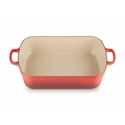 Plat De Cuisson*LE CREUSET Plat Rectangulaire en Fonte 37 cm Cerise