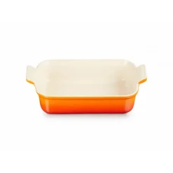 Plat De Cuisson*LE CREUSET Plat Rectangulaire Héritage en Céramique 26 cm Volcanique Tradition