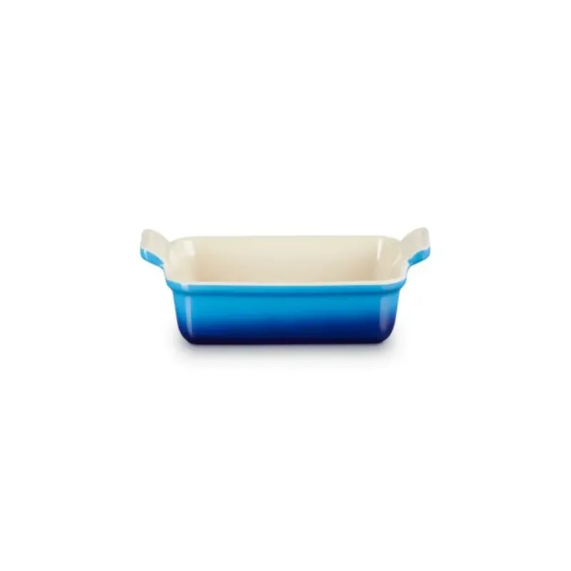 Plat De Cuisson*LE CREUSET Plat Rectangulaire Héritage en Céramique 32 cm Azur Tradition