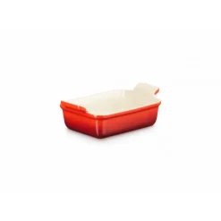 Plat De Cuisson*LE CREUSET Plat Rectangulaire Héritage en Céramique 19 cm Cerise Tradition