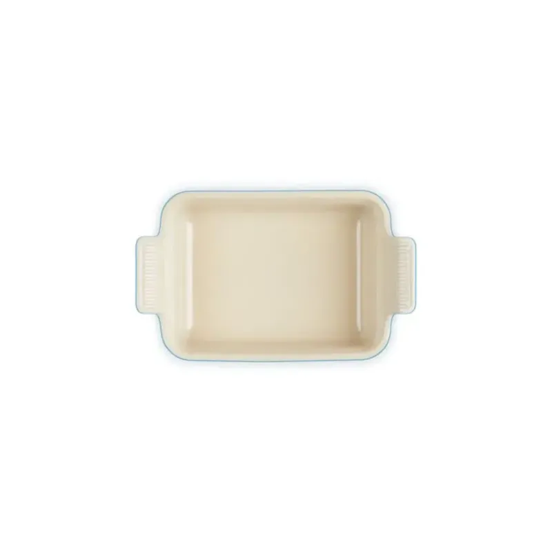 Plat De Cuisson*LE CREUSET Plat Rectangulaire Héritage en Céramique 26 cm Azur Tradition